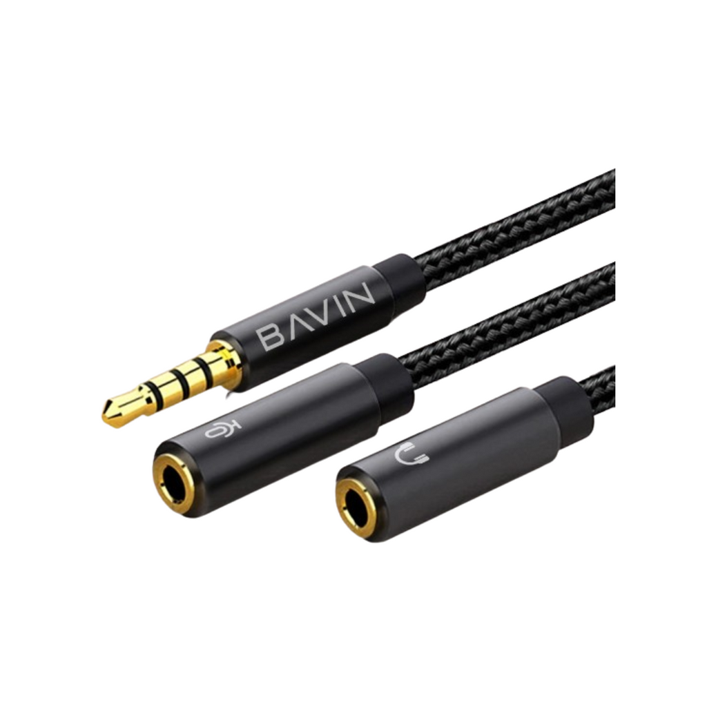 Bavin AUX 21 Black Headset Splitter