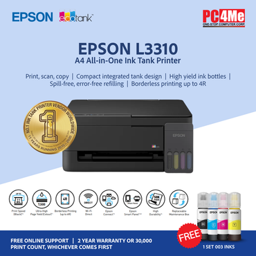 Epson EcoTank L3310 A4 All-in-One Ink Tank Printer
