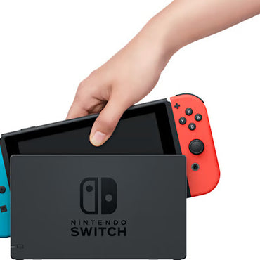 Nintendo Switch with Neon Blue and Neon Red Joy - Con