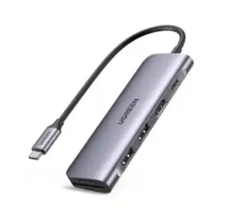 Ugreen CM195 70411 USB-C To HDMI+2*USB 3.0 A+SD/TF+PD Converter (6-in-1)
