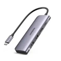 Ugreen CM195 70411 USB-C To HDMI+2*USB 3.0 A+SD/TF+PD Converter (6-in-1)