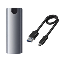 M.2 NVMe SSD Enclosure, USB 3.1 GEN2 10Gbps Support UASP TRIM, 4TB Capacity, Tool Free M.2 NVMe PCIe SSD to USB-C Adapter