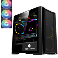 Coolman Ruby Case in Black w/ 4pcs Colour Fans