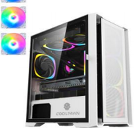 COOLMAN (RUBY) CASE w/ 3pcs colour fans White