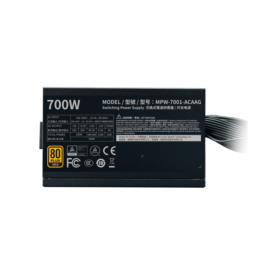 700w Coolermaster G700 Gold 700w 80+ Power Supply – PC4Me One Stop Computer ...