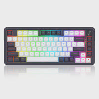 Redragon K673WBP RGB Ucal Max 81-Key 75% Gasket-Mounted Hot-Swappable Wireless Mechanical Keyboard with Knob