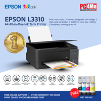 Epson EcoTank L3310 A4 All-in-One Ink Tank Printer