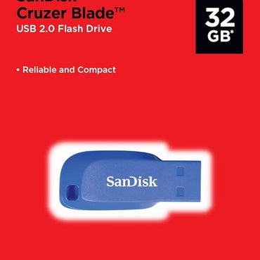 Sandisk SDCZ50C-032G-B35BE 32GB USB 2.0 Electric Blue