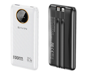 BAVIN PC1152 10000mAh 22.5W Fast Charging Powerbank w/ LED Display & Built-in Cable