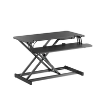 Brateck DWS37-01 Gas Spring Sit-Stand Desk Converter with Keyboard Tray Tabletop Workstation