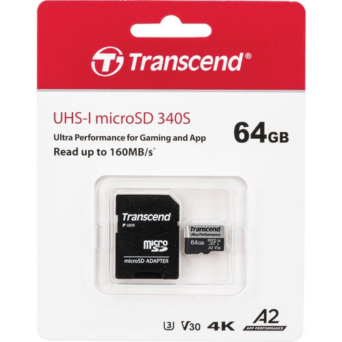 Transcend 340S 64GB Micro SD w/ Adapter