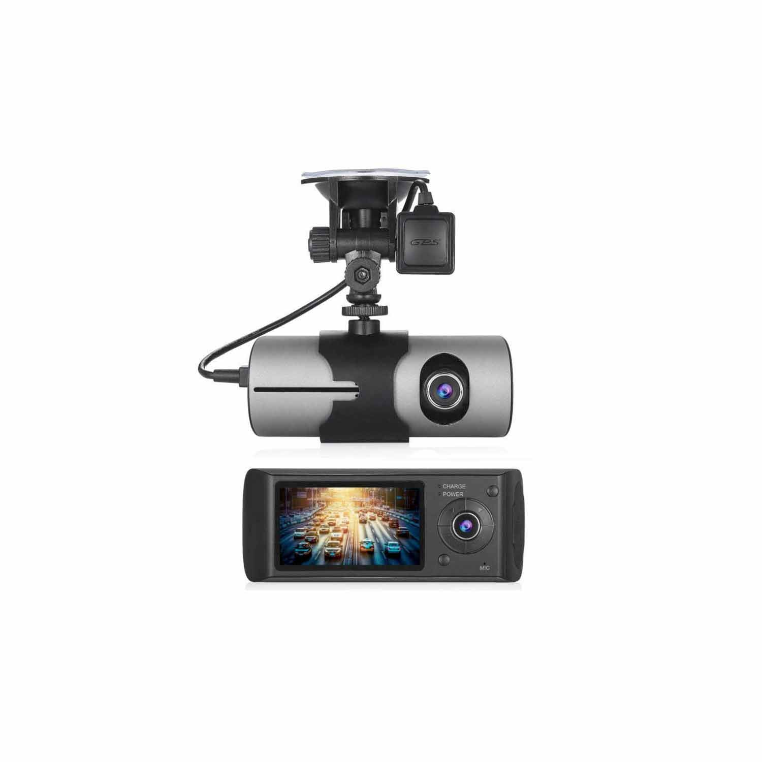 R300 Dual Lens 2.7" Dash Cam